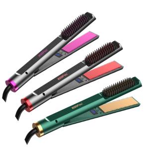China Multipurpose Practical 3 In 1 Straightener Curler Brush 30s Fast Heating factory