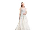 Elegant White Color Tapestry Fabric White Wedding Dresses Women Party Prom Dress