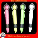 Plastic Twist mechanism refillable Logo Projector Pen with 5 led bulbs