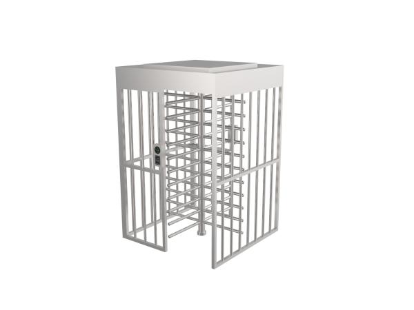 Electrical Fast Lane Full Height Turnstile Gate 304 Stainless Steel Security