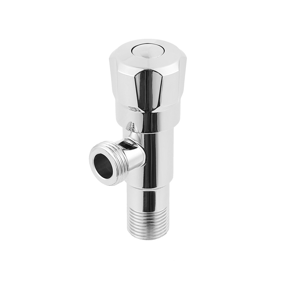 Kitchen Bathroom SS201 Plating Angle Valve 1 2 X 1 2 Ceramic Cartridge