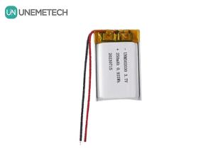 China UNEMETECH 3.7V 250mAh Rechargeable Lithium Polymer Battery 502030 for Beauty Devices factory