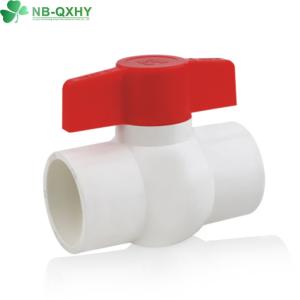 China DIN Standard 1/2&quot; White PVC Plastic Ball Valve for Sewage Treatment Pipe System 1/2 factory