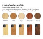 Bamboo Natural Walnut Wooden Phone Cover Shockproof For IPhone