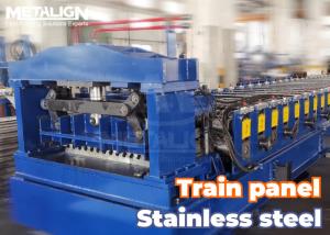 China Hydraulic Punching And Cutting Roll Forming Machine For Stainless Steel Metal Trailer Panel Production factory