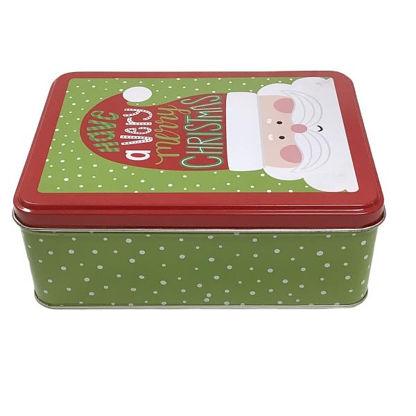 Rectangular Cookies Tin Box Printed Tin Food Containers Vintage Holiday Gift Tins