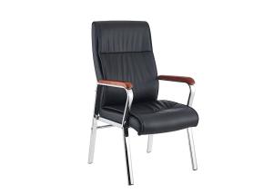 China Double Plush Black Guest 107cm Office Staff Chairs factory