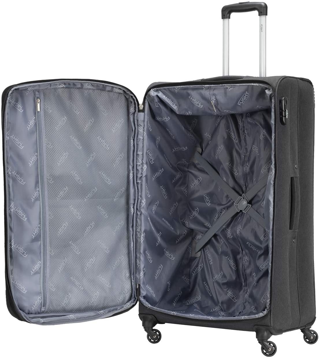 Reinforced Handle Travel 4 Wheel 800D Soft Case Suitcases