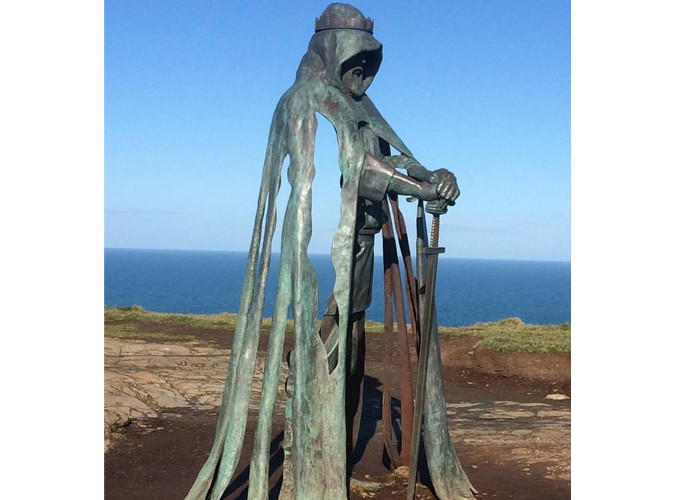 Life Size Patina Warrior Abstract Bronze Sculpture