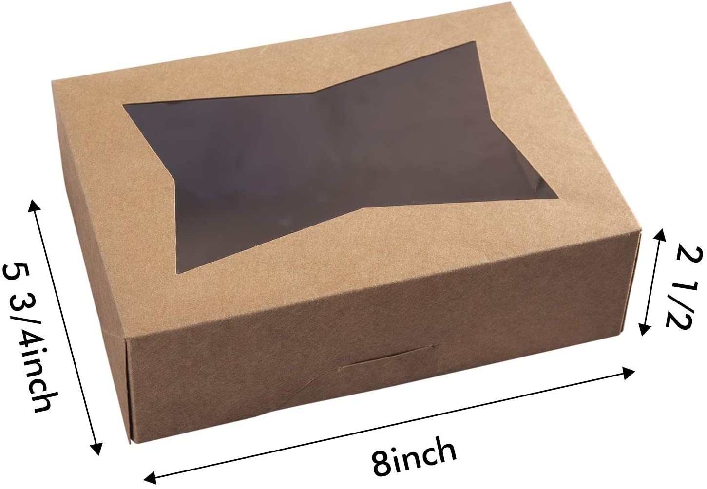 2 Cavity 4 Cavity 6 Cavity Kraft Paper Cupcake Boxes with Clear Window Cupcake Box