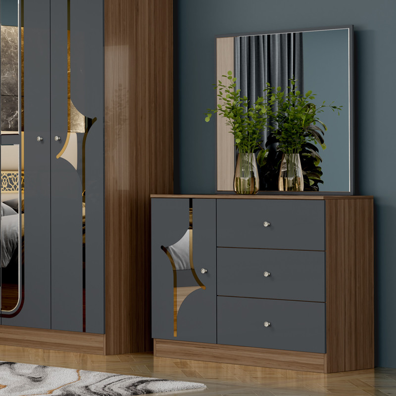 Wholesale Low Price Turkish Double King Bed Room Home Wooden Frame Mdf Modern Luxury Full Size Bedroom Furniture Set