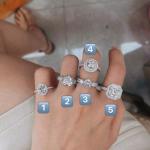 Custom CZ Eternity Band 925 Sterling Silver Rings Zircon Nailed Shape 16.6g