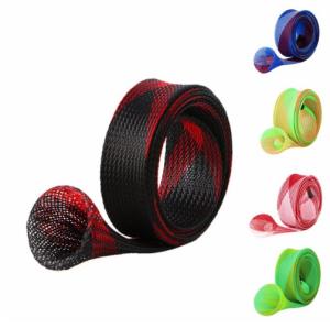 China PET Braided Fishing Rod Protective Sleeves Custom Width Flame Retardant factory