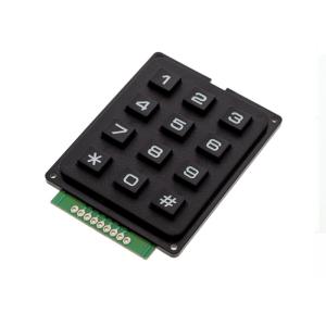 4 X 3 Matrix Keyboard 12 Keys Black Color 7 x 5.2 x 0.9cm Size With Plastic