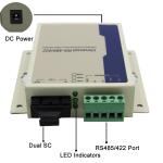 Serial Rs485/Rs422 over SC/ST/FC MM 2km 1310nm Fiber modem media converter for