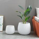 Long Lasting Frost Resistant Fiber Clay Planters Easy Cleaning