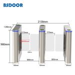 Swing Width 500mm Airport Swing Gates Face Recognition Access Control
