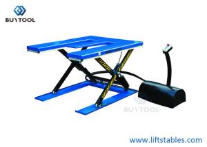 China Static Ultra Low Profile Scissor Lift Tables Pallet Lifter Table 1000kg 1500×1300mm factory