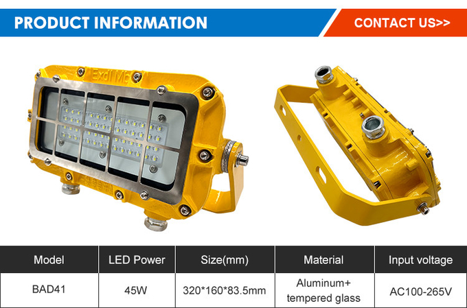 2700K-6500K 45W Adjustable Color Temperature Explosion Proof Lighting Fixtures