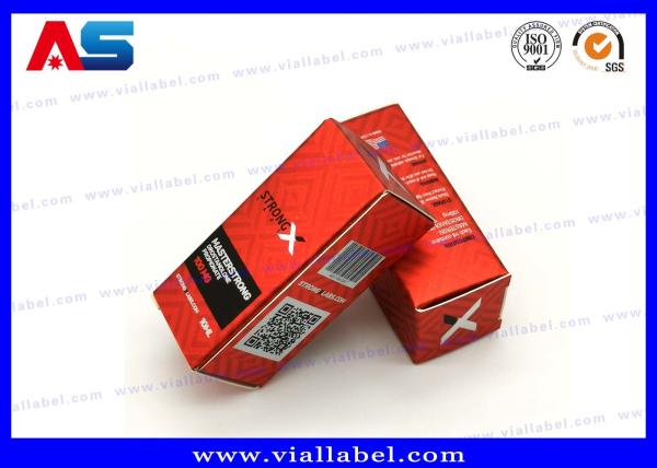 Red 10ml Vial Boxes For Oils Vials Peptide Packaging Size 3*3*6CM 10ml bottle