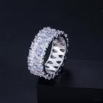 Hot Sale Rainbow CZ Ring For Women Fashion Engagement Wedding Ring Top Quality