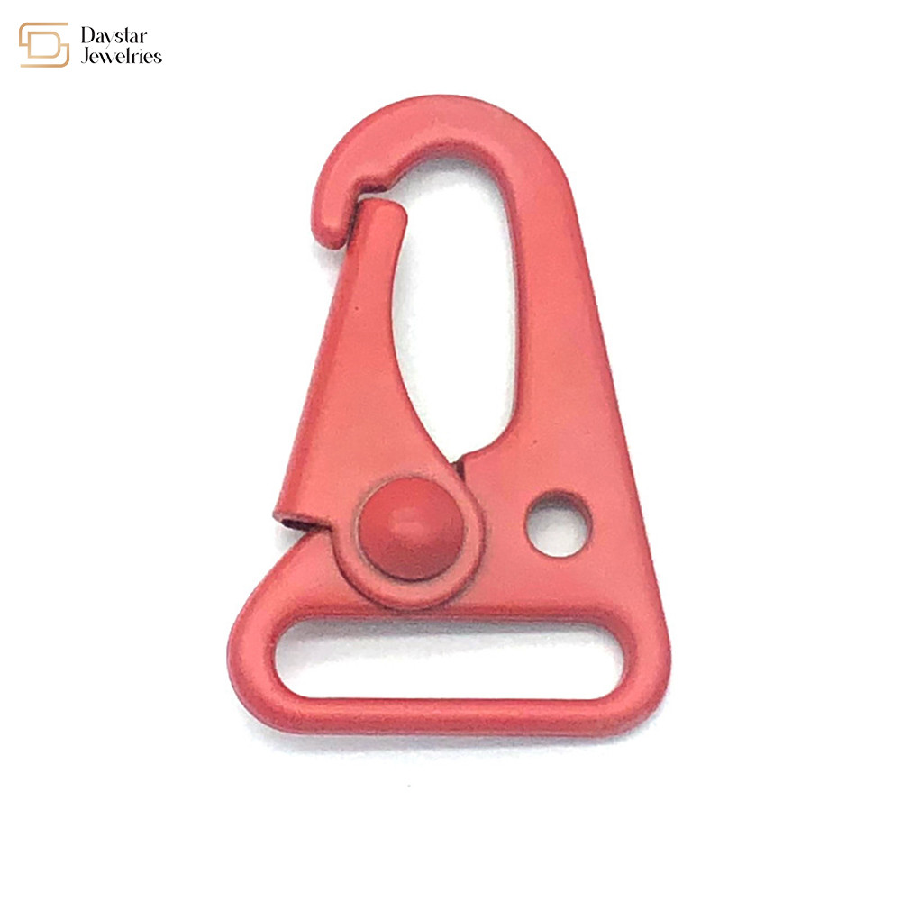 Metal Accessories Carabiner Webbing Buckle , Olecranon Hook Spring Gate Snap Buckles