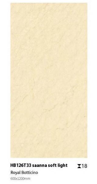 Yellow Non-slip Durable Smooth Surface Floor Paving Tile 1200x600x18mm Full Body