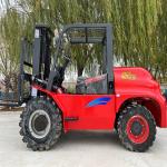 12-28km/h Four Wheel Off-Road Fork Lift All Terrian Forklift 4.5 Ton 4x4