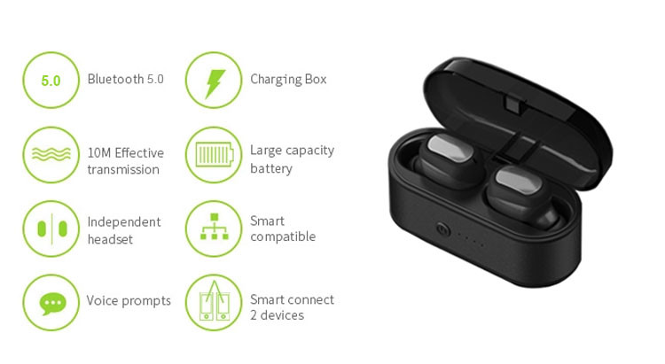 Wireless Bluetooth earphones XG-60S with wireless charging box