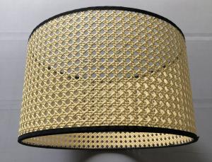 China PVC Inner Rattan Drum Lamp Shade factory