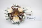 New Style Wholesales Pine Cone Xmas Candle Holder Artificial Table Christmas