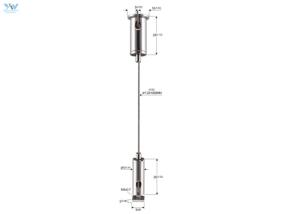 China Tool - Free Easy Installation Wire Suspension Kit For LED Linear Lights factory
