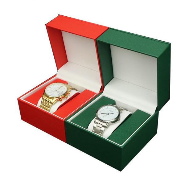 Customized PU Leather Material Paper Cardboard Watch Gift Packaging Packing Display Storage Box