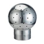 Durable Sanitary SS Rotating Cip Spray Ball Male / Female Thread Fixed