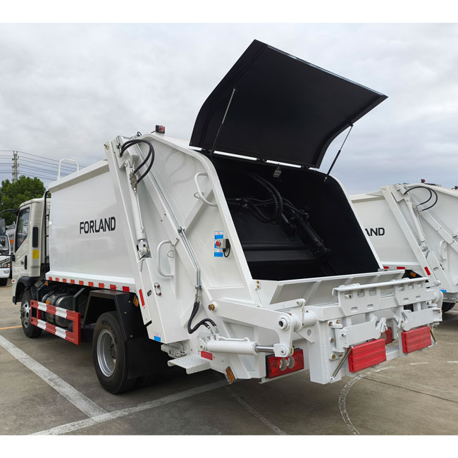 Cheap Price 4x2 8CBM Compactor Garbage Truck With Sidecar Hitch Bucket for City Road