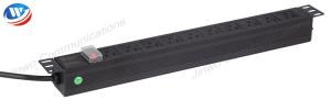 China USA Type Commercial 10 Way PDU LED Surge Protector Switch factory