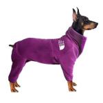 Zoopollo The Dog Face Fleece Warm Dog Coats With Legs Black Red