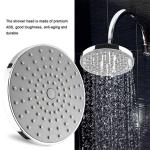 6 Inch Round Abs Shower Head With Swivel Ball Joint Wall Mounted