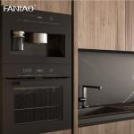 Engineered Wood Small Kitchen Cabinet Natural Wood Grain Modern Kitchen Cabinet