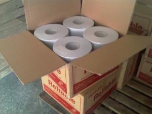 China Biodegradable Unscented Virgin Pulp White Jumbo Roll Toilet Paper Tissue 2 Ply 2000ft factory