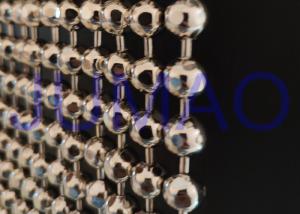 China Faceted Nickle Coated Beaded Room Dividers Hanging With 9.25mm Metal Beads factory