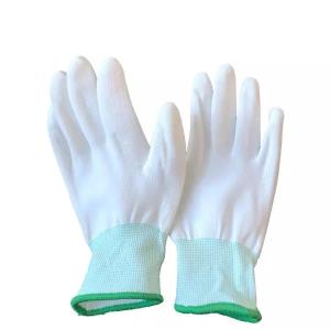 China PU Electronic Work Anti Static Esd Glove With PVC Dot Coated on sale