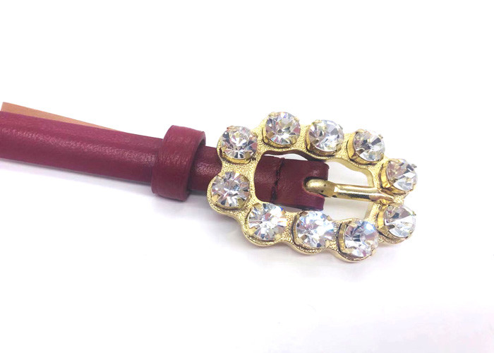 1/2" ( 12mm ) Women's Fashion Leather Belts With Elegant Shiny Rhinestone Buckle