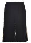 Black Color Womens Leisure Shorts / Plus Size Casual Shorts With Ribbon In