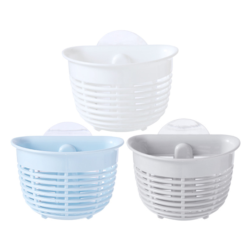 Plastic PP Suction Cup Bitumen Receive Basket For Kitchen