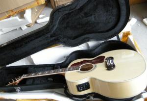 China 2018 Bleached G200 acoustic guitar / GB GB200 electric acoustic guitar / Chibson white maple G200 acoustic guitar factory