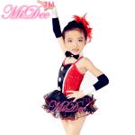 Children'S Dance Clothes Black Red Sequin Tutu Skirt For Solo Performance