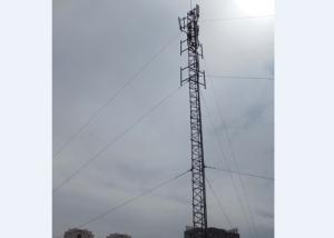 China Hot Dip Galvanized High Tension Guyed Lattice Towers For Telecommunication factory