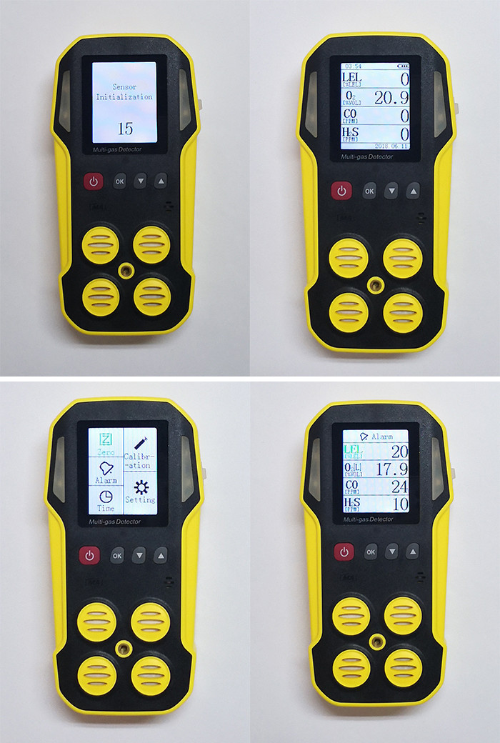 Industrial OLCD Portable Multigas Detector Analyzer Monitoring Solution 5V