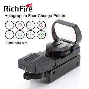 China 4 Reticle Paintball Gun Scopes 11mm 20mm Red Green Dot Reflex Sight High Stability factory